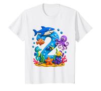 2nd Birthday Ocean Sea Animals Cute Birthday T-Shirt