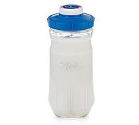2nd Fermentation Bottle with Blue Lid for Storing and Drinking Milk & Water Kefir (1400 ml)