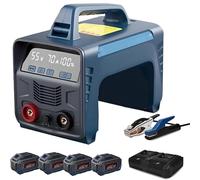 2nd Gen Cordless Welding Machine,Built-in Battery Powered Welder, LED Work Light, USB Port,Hot Start IGBT Inverter Portable Stick Welder for Outdoor DIY Construction Machine+FourBatteries
