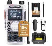 (2nd Gen) TIDRADIO TD-H8 10W Ham Radio,Bluetooth Programming, Dual Band VHF/UHF Walkie Talkies for Adults Long Range, Two Way Radio 199CH VOX FM for for In&Outdoor-Crystal, 1 Pack