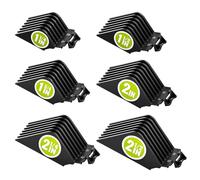 2nd Gen Upgraded Design Clipper Guards 1.25", 1.5", 1.75", 2", 2.25" & 2.5" Compatible with Most Wahl Clippers, Extra Long Professional Hair Clipper Combs Guides 10 12 14 16 18 20, Black