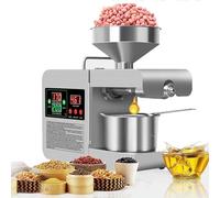 2nd Generation 820W Electric Oil Press Machine, Full Stainless Steel Foldable Oil Extractor, Hot/Cold Press Oil Maker Machine with Intelligent Control & Display/Hopper/Filter Home820W