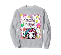 2nd Grade Cute Unicorn Back to School Second Grade Girl Kids Sweatshirt