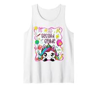 2nd Grade Cute Unicorn Back to School Second Grade Girl Kids Tank Top