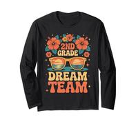 2nd Grade Dream Team Retro Teacher Summer Long Sleeve T-Shirt