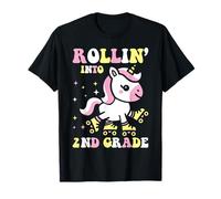 2nd Grade First Day Roller Rollin Unicorn Classroom Start T-Shirt