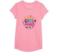 2nd Grade Girl Power: Playful School Spirit for Students T-Shirt, Girls, Pink, Large