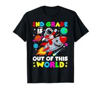 2nd Grade is Out of This World Space Rocket Planets Teacher T-Shirt