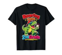 2nd Grade Roaring Into T Rex Dinosaur Back to School T-Shirt