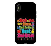 2nd Grade Rock The Test Don't Stress Testing Season Case for iPhone X/XS