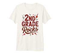 2ND Grade Rocks First Day Band Teacher Besties Autograph Premium T-Shirt