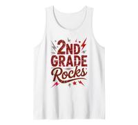 2ND Grade Rocks First Day Band Teacher Besties Autograph Tank Top