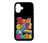 2nd Grade Rocks Second Elementary First Day Guitar Kids Case for iPhone 16