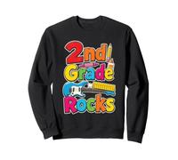 2nd Grade Rocks Second Elementary First Day Guitar Kids Sweatshirt
