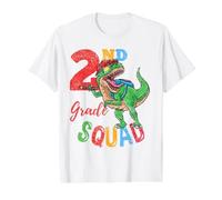 2nd Grade Squad T-Rex Dinosaur Back to School Boys Vintage Value Graphic T-Shirt, Men, White, M