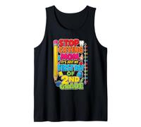 2nd Grade Stop Crying Mom First Day of School Funny Kids Tank Top