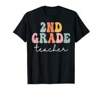 2nd Grade Teacher Retro Groovy Women Back to School T-Shirt