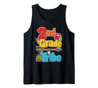 2nd Grade Tribe Elementary School Kids Boys Girls Squad Tank Top