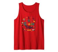 2nd Grade Tribe: School Spirit for Young Learners Tank Top, Men, Red, M