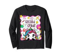 2nd Grade Unicorn Back to School Second Grade Girls Kids Long Sleeve T-Shirt