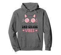 2nd Grade Vibes Cute Kawaii Cat First Day Of School Girls Pullover Hoodie