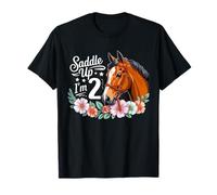 2nd Horse Birthday Two Years Old Girls Horses Birthday T-Shirt