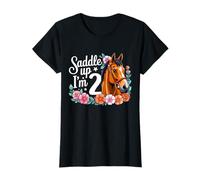 2nd Horse Birthday Two Years Old Girls Horses Birthday T-Shirt