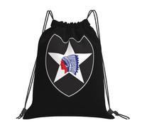 2Nd Infantry Division Unisex Drawstring Bag Durable Drawstring Backpack Portable Gym Sack For Travel Sports Hiking