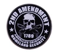 2nd Second Amendment Right to Keep and Bear Arms Gun Freedom 1789 Skull Crossbones Republican Original Homeland Security 1.2" Enamel Pin Badge