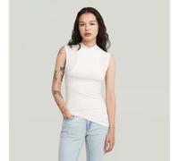 G-star 2n Skin Super Slim Fit Sleeveless High Neck T-shirt White 2XS Woman