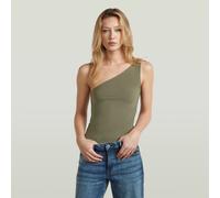 2nd Skin One Shoulder T-Shirt - Brown - Women M