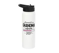 2nd Time Grandma Announcement Promoted to Grandma Again 2027 Stainless Steel Insulated Water Bottle