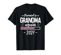 2nd Time Grandma Announcement Promoted to Grandma Again 2027 T-Shirt