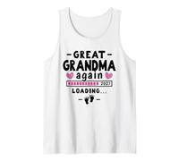 2nd Time Great Grandma Announcement Great Grandma Again 2027 Tank Top