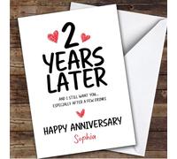 2nd Wedding Anniversary Card Personalised 2 Years Funny Drink | Custom Card Personalised Cards, For Husband, For Wife, Him, Her, Alcohol, Funny, Anniversary, 2nd