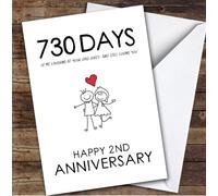 2nd Wedding Anniversary Card Personalised Husband Dad Jokes | Custom Card Personalised Cards, For Husband, For Him, Anniversary, 2nd