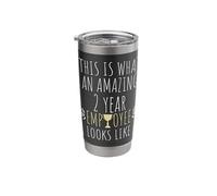 2nd Work Anniversary Employee Appreciation Funny Two Year Stainless Steel Insulated Tumbler