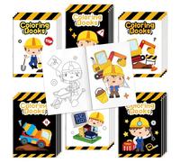 2ooya 24Pcs Bulk Mini Construction Colouring Books DIY Art Drawing Book