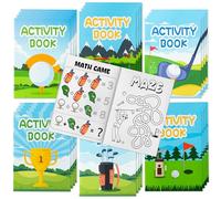 2ooya 24Pcs Golf Coloring Books for Kids Party Bulk, 6 Styles Cartoon Golf Theme Maze Word, Search Word, Scramble Games DIY Activity Books Color Pages for Classroom Rewards Birthday Gift Bag Fillers