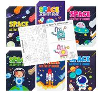 2OOYA 24Pcs Space Coloring Books for Kids Party Bulk, 6 Styles Space Theme Mazes Word, Search Word, Scramble Game DIY Activity Books, Cartoon Color Pages for Classroom Reward Birthday Gift Bag Fillers