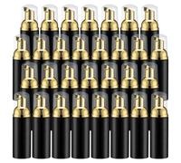 2oz Foam Pump Bottle (30PCS) Empty Travel Foaming Dispenser for Hand Soap, Lash Cleanser, Shampoo (60ml, Gold &Black