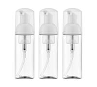 2oz Foam Pump Bottle (3PCS) Empty Travel Foaming Dispenser for Hand Soap, Lash Cleanser, Shampoo (60ml, Clear