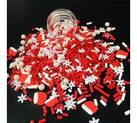 2ozs /Pack Christmas Gloves Mixes Slices Supplies Polymer Soft Clay DIY Decoration for Resin Nail Art Slime Kit DIY Cake Dessert Simulation Food Craft Making XRT-M02