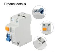 2P 1063A 10mA Differential Circuit Breaker 6KA 230V Safety Switch with Plastic Shell and Surge Protection Recommendation (25A)