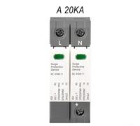 2P 20KA/40KA 275V DC Surge Protector for Solar PV Systems, Type A & B with Thermal Disconnector, Flame Retardant Housing, Parallel Installation(A)