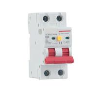 2P 230V RCBO MCB 30mA Residual Current Circuit Breaker With Over And Leakage Protection 6-63A YCB6HLN-63 1Pcs(6A)