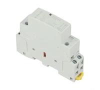 2P 24V DC Contactor 25A 50/60Hz 2NO DIN Rail Mount Household Contactor for Home Automation Industrial Applications Electrical Control Projects Commercial Buildings Energy Management Systems
