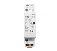 2P 25A DIN Rail AC Modular Contactor For Household Circuit | 220V/230V 50/60Hz Contactor 2NO 1NO1NC 2NC Switching Relay Module(2NO,110V)