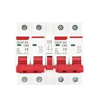 2P+2P MTS AC Dual Power Manual Transfer Interlock Circuit Breaker Din Rail Isolating Discounnecting Switch MCB 40A 63A(32A)