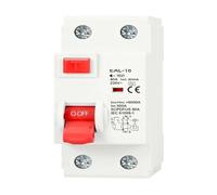 2P 32A 10/30/100/300mA Type A Electromagnetic Residual Current Circuit Breaker Differential Breaker Safety Switch(2P 100mA,6A)